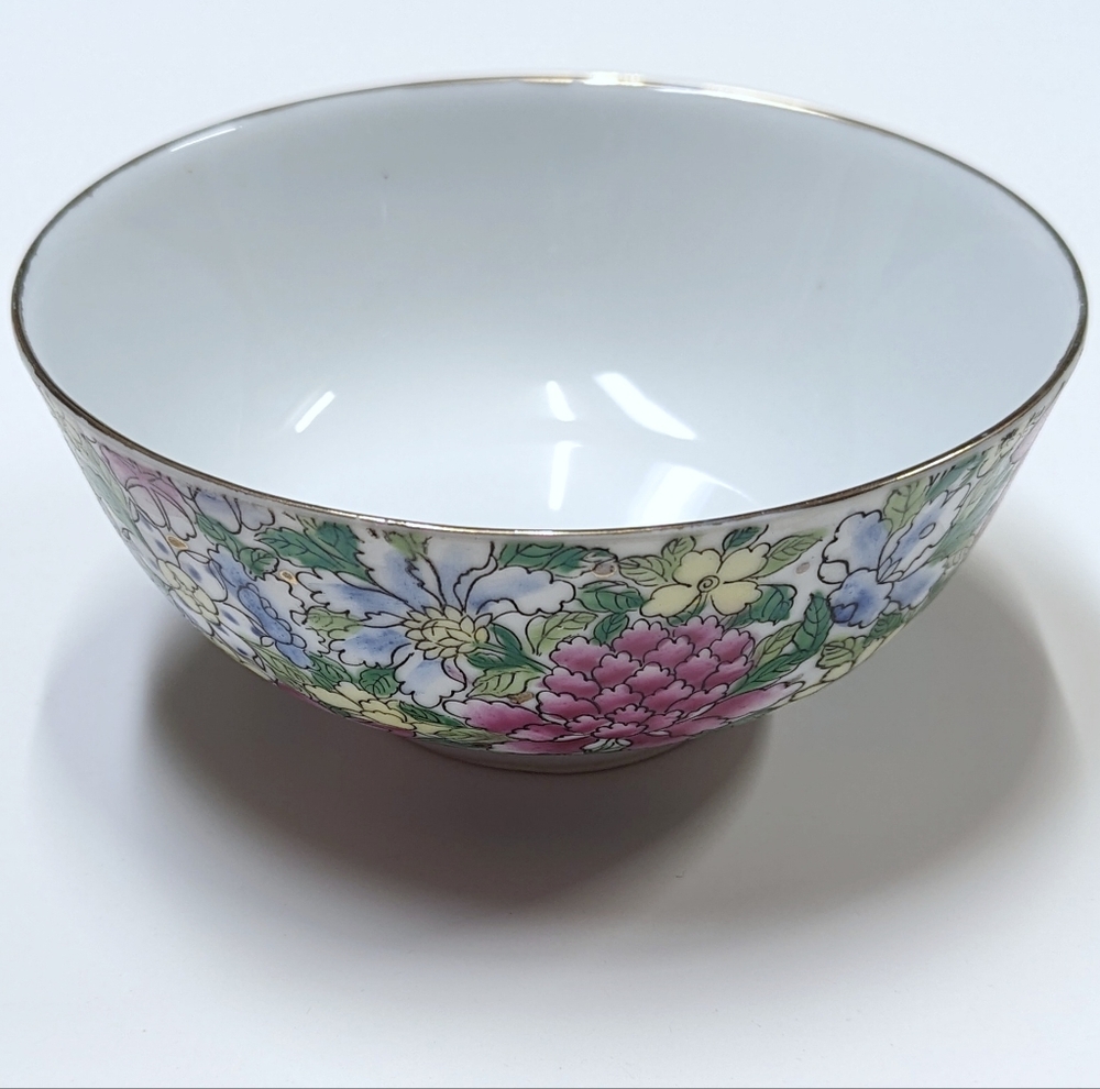 Vintage Petals Decorative Floral China Bowl